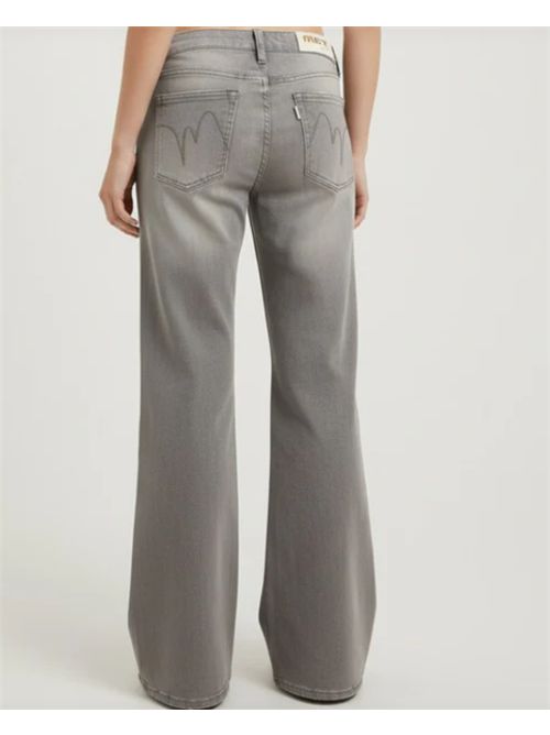 Pantalone Jeans flare Fit  Vita Media, Gamba Svasata, Stile Minimal Moderno Met Met | M12 MARIA T24L960GRAY
